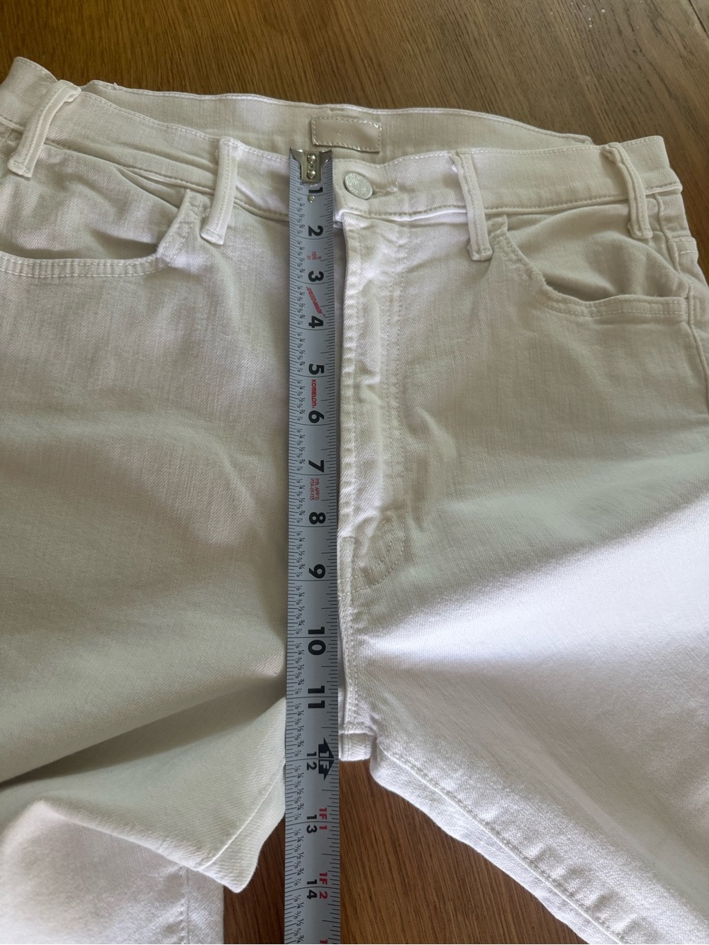 MOTHER High-Rise White Flare Jeans - Picture 2 of 8